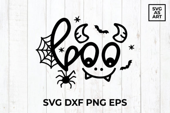 Boo Monster Cute Funny Halloween SVG Graphics for Crafts