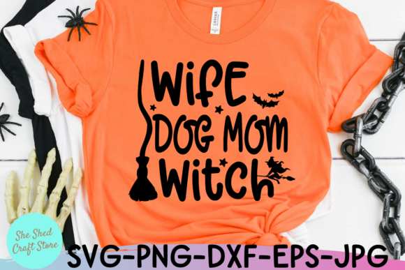Funny Halloween Svg, Wife Dog Mom Witch Review