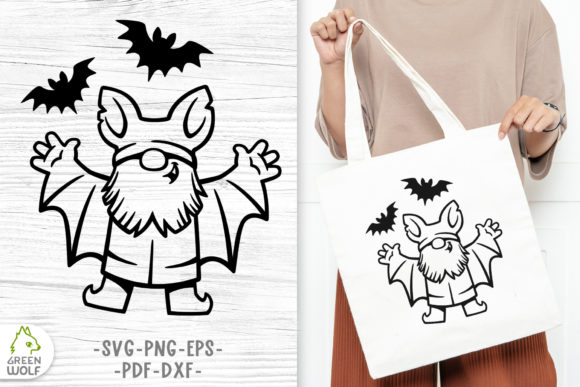Halloween Bat Gnome Svg Decal Graphics and Crafts Review