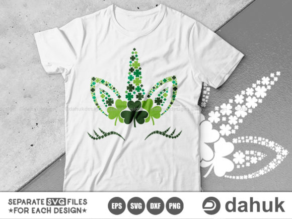 Shamrock Unicorn Svg, St. Patrick s Day Graphics for Crafts